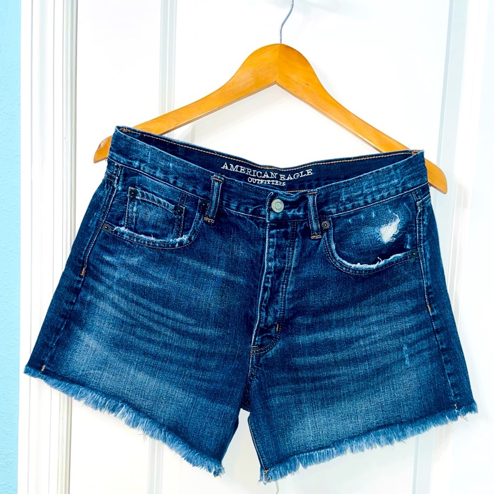 American Eagle Hi-Rise Girlfriend Cutoff Shorts